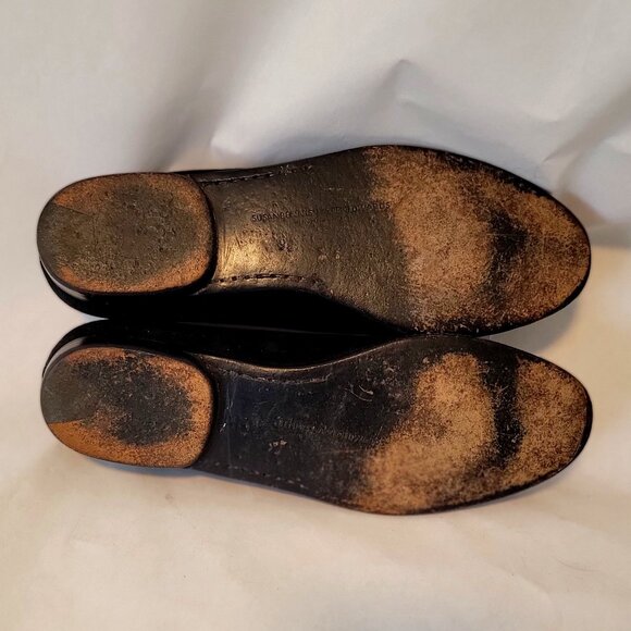 SOLD OUT 80s SUSAN BENNIS WARREN EDWARDS Loafer Men's BLK Suede Leather Tiger - Picture 9 of 13